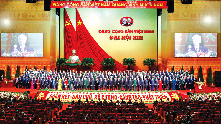 Tổng Bí thư, Chủ tịch nước Nguyễn Phú Trọng phát biểu bế mạc Đại hội đại biểu toàn quốc lần thứ XIII của Đảng. Ảnh: Quý Bắc