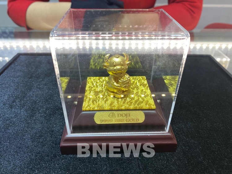 Giá vàng trong nước sáng 20/8 duy trì ổn định. Ảnh: Diệp Anh/BNEWS/TTXVN