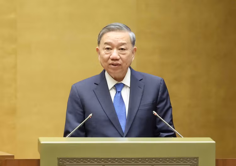 Tổng Bí thư Tô Lâm phát biểu quán triệt tinh thần các nghị quyết của Bộ Chính trị - Ảnh: VGP/Nhật Bắc