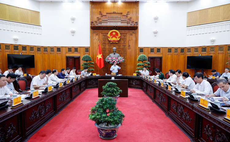 Thủ tướng Chính phủ Phạm Minh Chính chủ trì cuộc họp. Ảnh: Quý Bắc