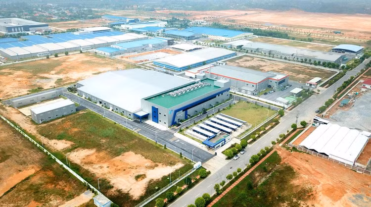 Tổng diện tích đất công nghiệp đã cho thuê của các khu công nghiệp đạt khoảng 43,4 nghìn ha, đạt tỷ lệ lấp đầy 57,8%. Ảnh: Lê Tiên