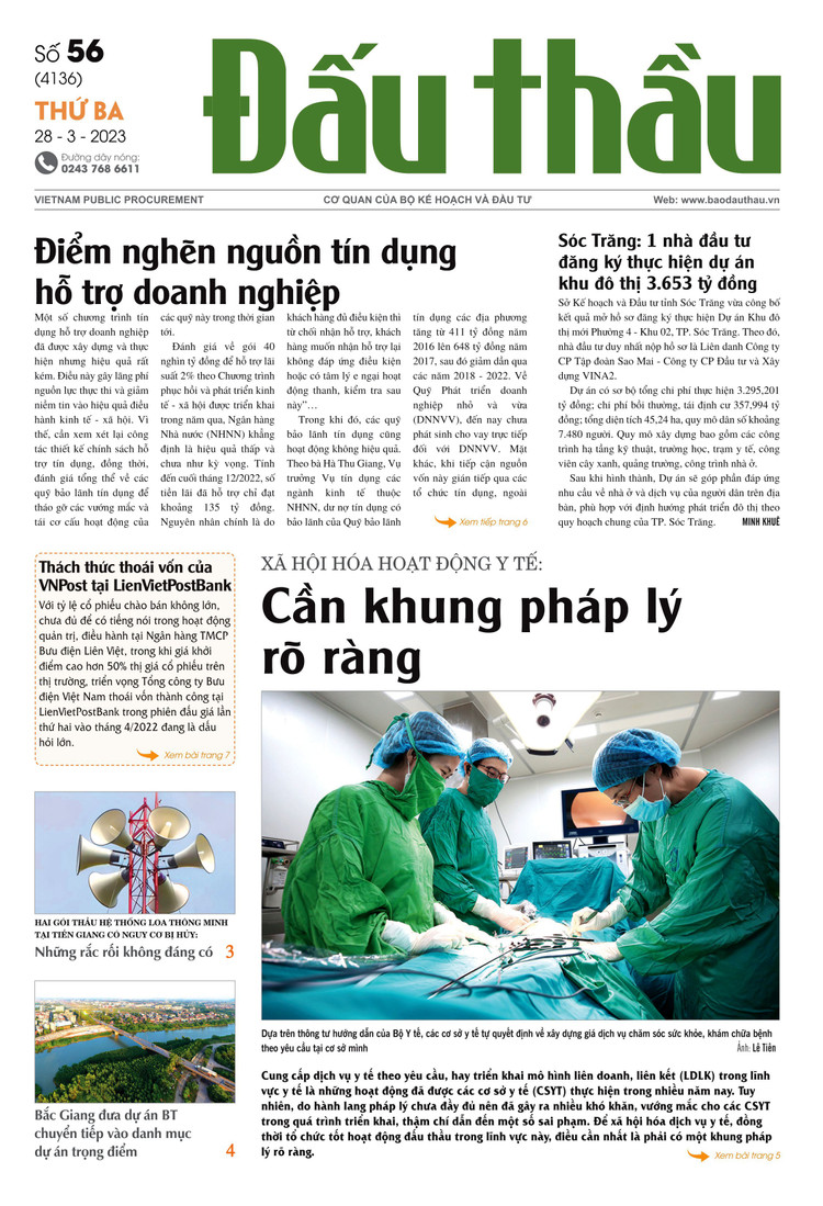 Báo Đấu thầu số 56 ra ngày 28/3/2023