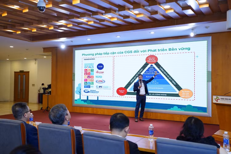 Theo Tổng giám đốc CGS Việt Nam Nguyễn Viết Thịnh, trong bối cảnh toàn cầu hướng tới các quy định chặt chẽ hơn về môi trường, xã hội và quản trị, việc doanh nghiệp chọn phát triển bền vững sẽ cải thiện sức hấp dẫn với các nhà đầu tư