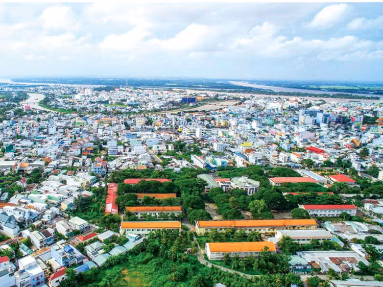 Dự án Khu đô thị mới Tây Nam TP. Long Xuyên được đầu tư trên diện tích đất 46,02 ha tại phường Mỹ Phước và phường Mỹ Quý, TP. Long Xuyên, tỉnh An Giang. Ảnh: NC st