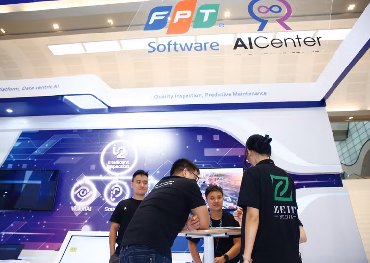 Năm 2023, FPT đạt doanh thu xuất khẩu phần mềm 1 tỷ USD, góp phần đưa Việt Nam trở thành cường quốc thứ hai thế giới về xuất khẩu phầm mềm. Ảnh: Tiên Giang