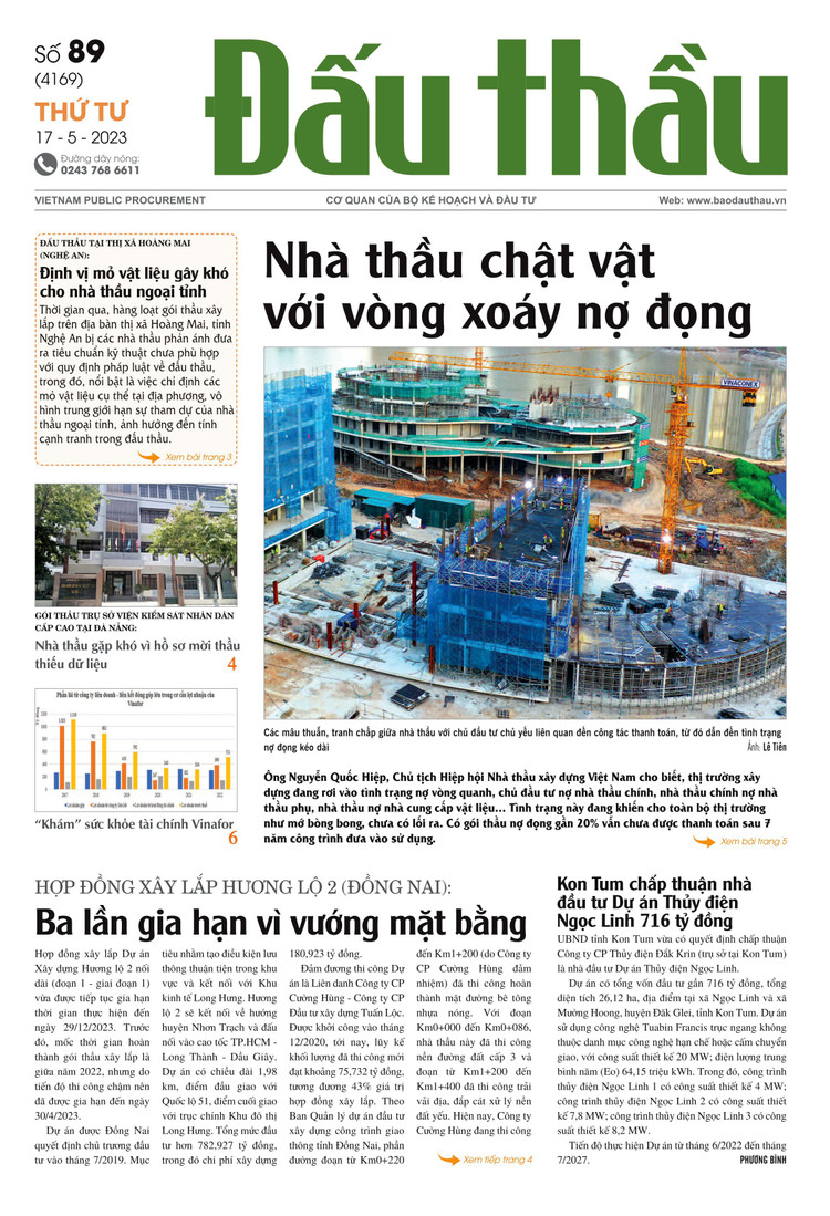 Báo Đấu thầu số 89 ra ngày 17/5/2023
