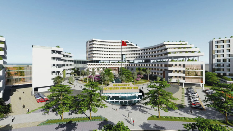 Công trình Học viện Chính sách và Phát triển do Tổng công ty UDIC thi công