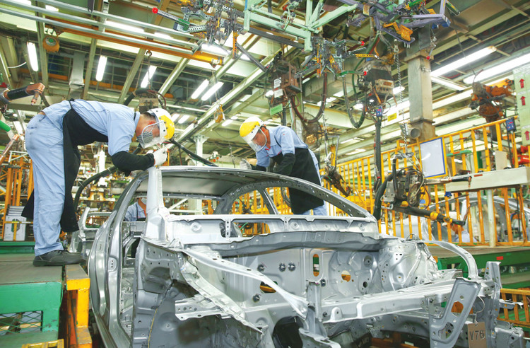 Sản xuất công nghiệp có bước phát triển vượt bậc với mức tăng trưởng cao nhất từ năm 2020 đến nay. Ảnh: Lê Tiên