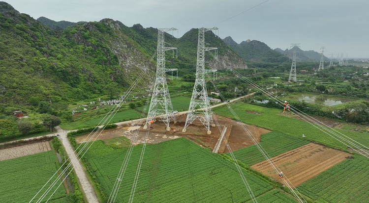 Đường dây 500kV Thanh Hóa - Nam Định hoàn thành đóng điện vào trưa ngày 30/6/2024