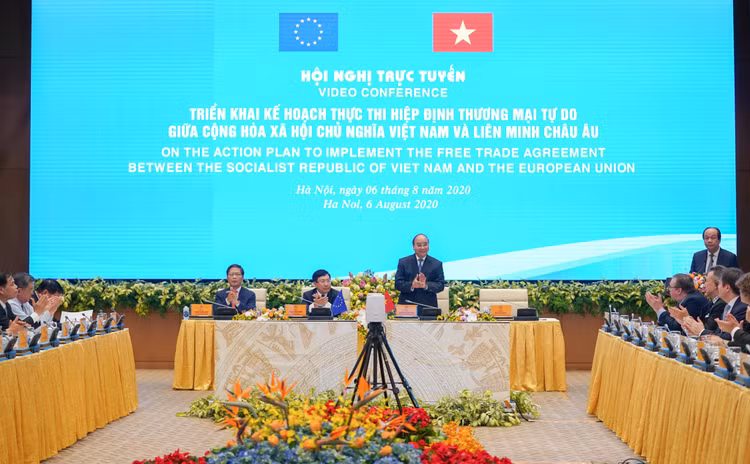 Thủ tướng chủ trì Hội nghị trực tuyến toàn quốc triển khai Kế hoạch thực thi EVFTA