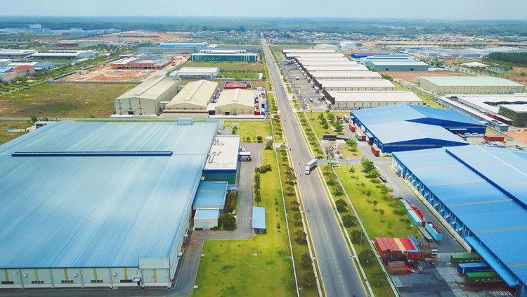 Nhiều doanh nghiệp hoạt động trong lĩnh vực bất động sản công nghiệp ghi nhận kết quả kinh doanh khả quan trong quý I/2024. Ảnh: Lê Tiên