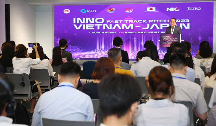 “Inno Vietnam - Japan Fast Track Pitch 2023” hướng tới kết nối các tập đoàn, doanh nghiệp lớn của Việt Nam và Nhật Bản với các doanh nghiệp đổi mới sáng tạo, khởi nghiệp Nhật Bản và khu vực Đông Nam Á. Ảnh: Lê Tiên