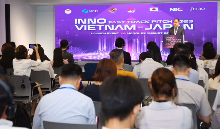 “Inno Vietnam - Japan Fast Track Pitch 2023” hướng tới kết nối các tập đoàn, doanh nghiệp lớn của Việt Nam và Nhật Bản với các doanh nghiệp đổi mới sáng tạo, khởi nghiệp Nhật Bản và khu vực Đông Nam Á. Ảnh: Lê Tiên