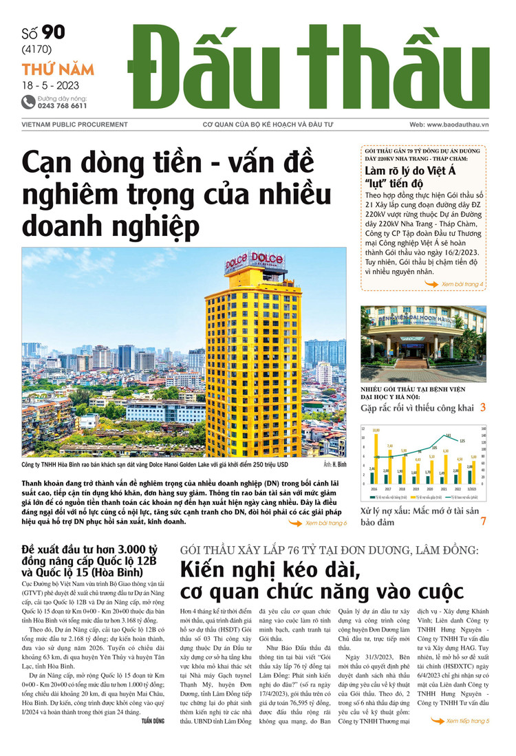 Báo Đấu thầu số 90 ra ngày 18/5/2023
