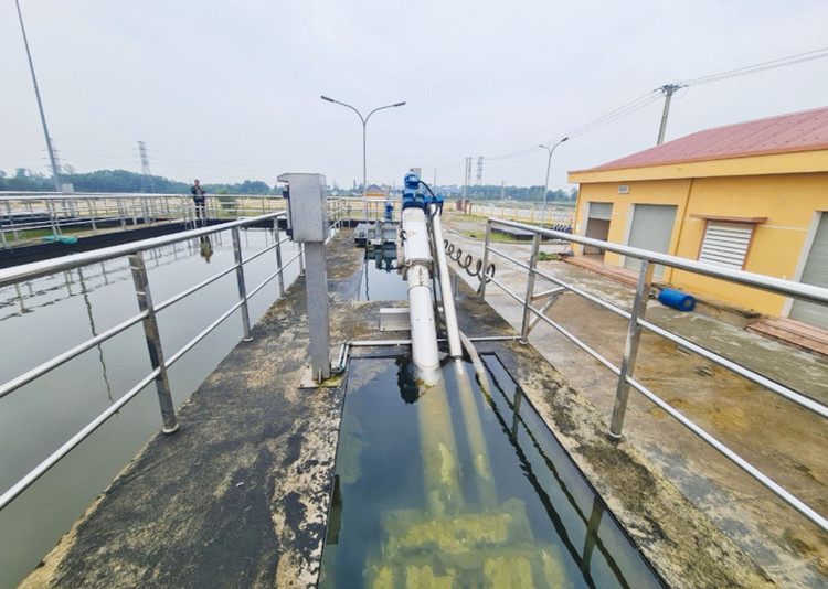 Nhà máy thu gom và xử lý nước thải tại Khu công nghiệp Quán Ngang vẫn đang chờ hoàn thiện thủ tục đưa vào vận hành. Ảnh: Hà Minh