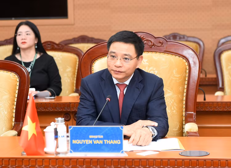 Bộ trưởng Nguyễn Văn Thắng mong muốn Liên hợp quốc sẽ trở thành kênh thông tin dự báo về những xu hướng mới, khủng hoảng có thể xảy ra ở khu vực, quốc tế và tác động đối với Việt Nam. Ảnh: mof.gov.vn