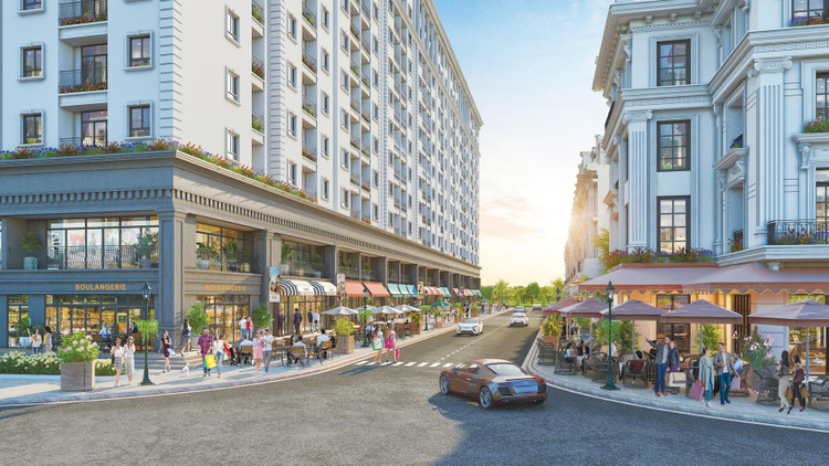 Shophouse Hausman kết hợp với dãy shophouse Cler tạo nên tâm điểm ẩm thực hấp dẫn tại FLC Premier Parc