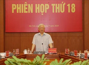 Tổng Bí thư, Chủ tịch nước Nguyễn Phú Trọng phát biểu chỉ đạo phiên họp