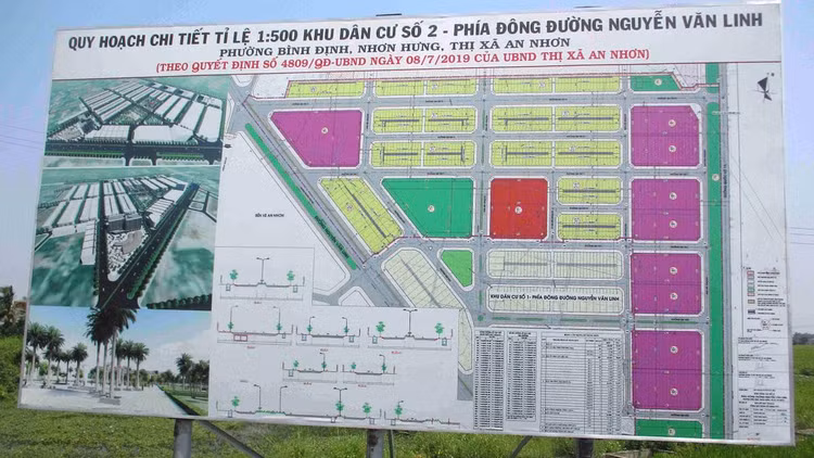 Khu dân cư số 2 phía Đông đường Nguyễn Văn Linh có quy mô diện tích khoảng 8 ha tại thị xã An Nhơn, tỉnh Bình Định. Ảnh: St
