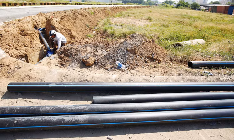 Thời gian gần đây, hầu hết các gói thầu xây dựng mà Công ty TNHH Thương mại và Dịch vụ Hoàng Anh trúng thầu đều chỉ có nhà thầu này tham dự. Ảnh: Nhã Chi