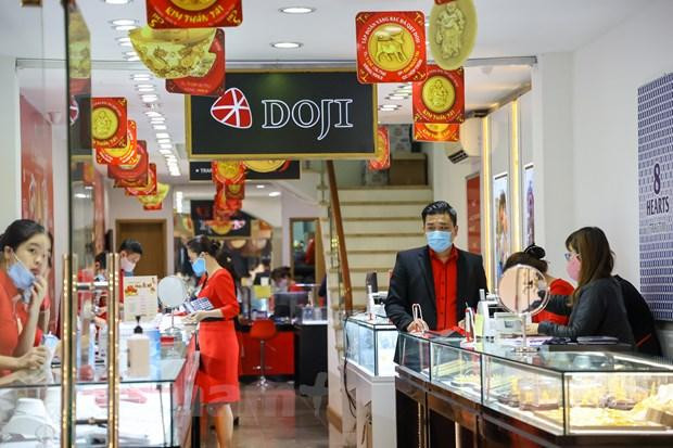 Gía vàng trong nước tăng mạnh. Ảnh: Minh Sơn