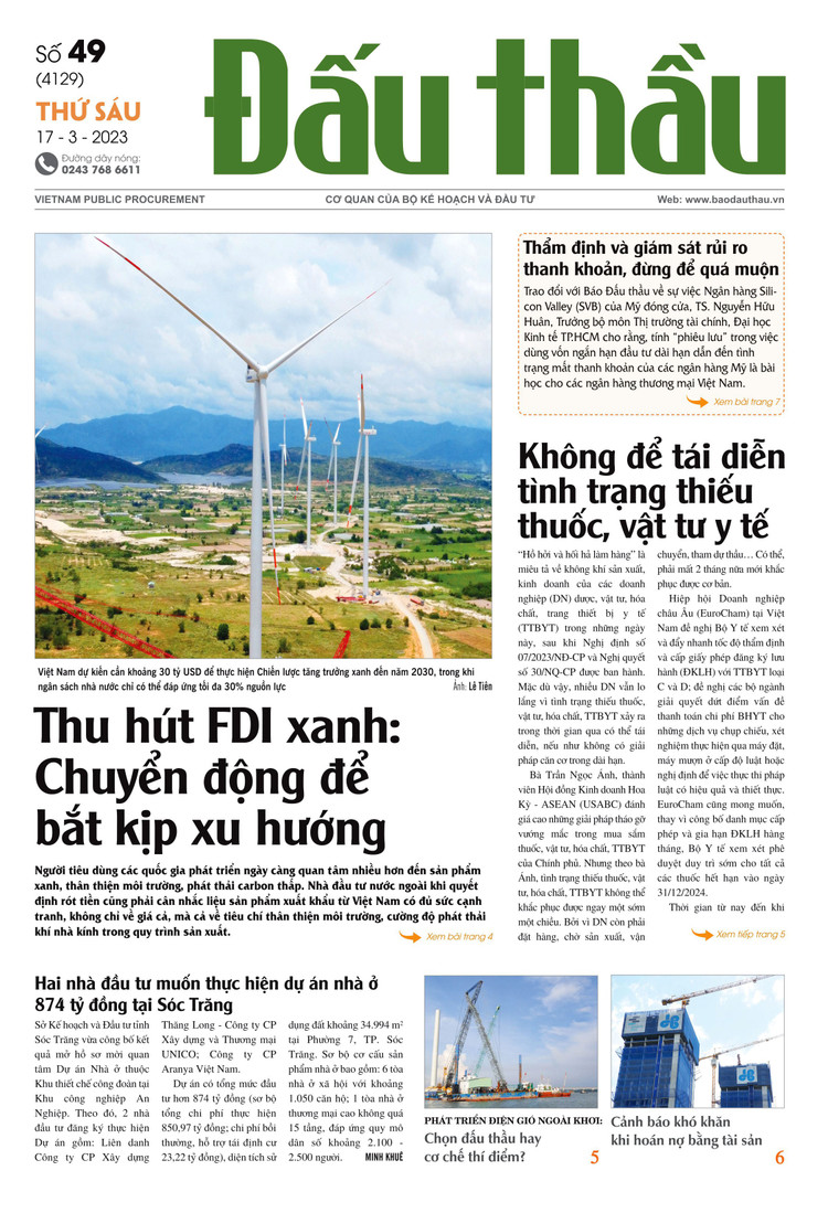 Báo Đấu thầu số 49 ra ngày 17/3/2023