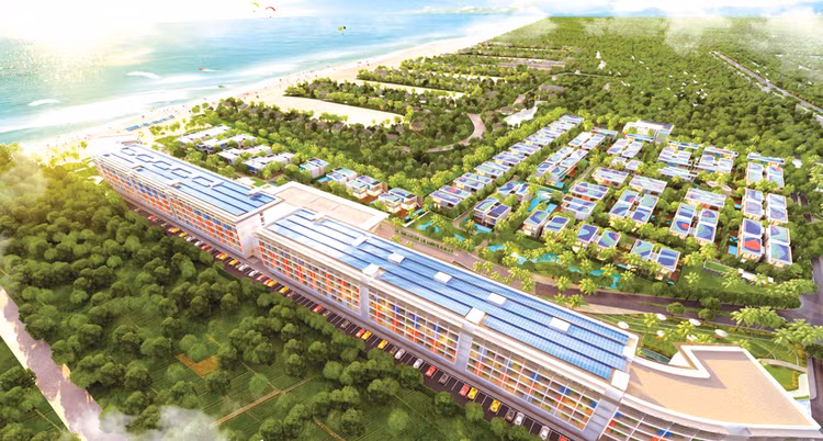 Dự án Malibu Hội An được triển khai trên quỹ đất rộng 110.317 m2, với quy mô 675 căn hộ 5 sao, 96 căn biệt thự. Ảnh minh họa: Phú An