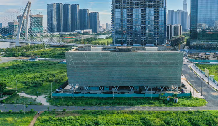 Dự án Trung tâm triển lãm quy hoạch TP.HCM được khởi công quý I/2013 tại Khu đô thị mới Thủ Thiêm. Ảnh: Nguyễn Huế