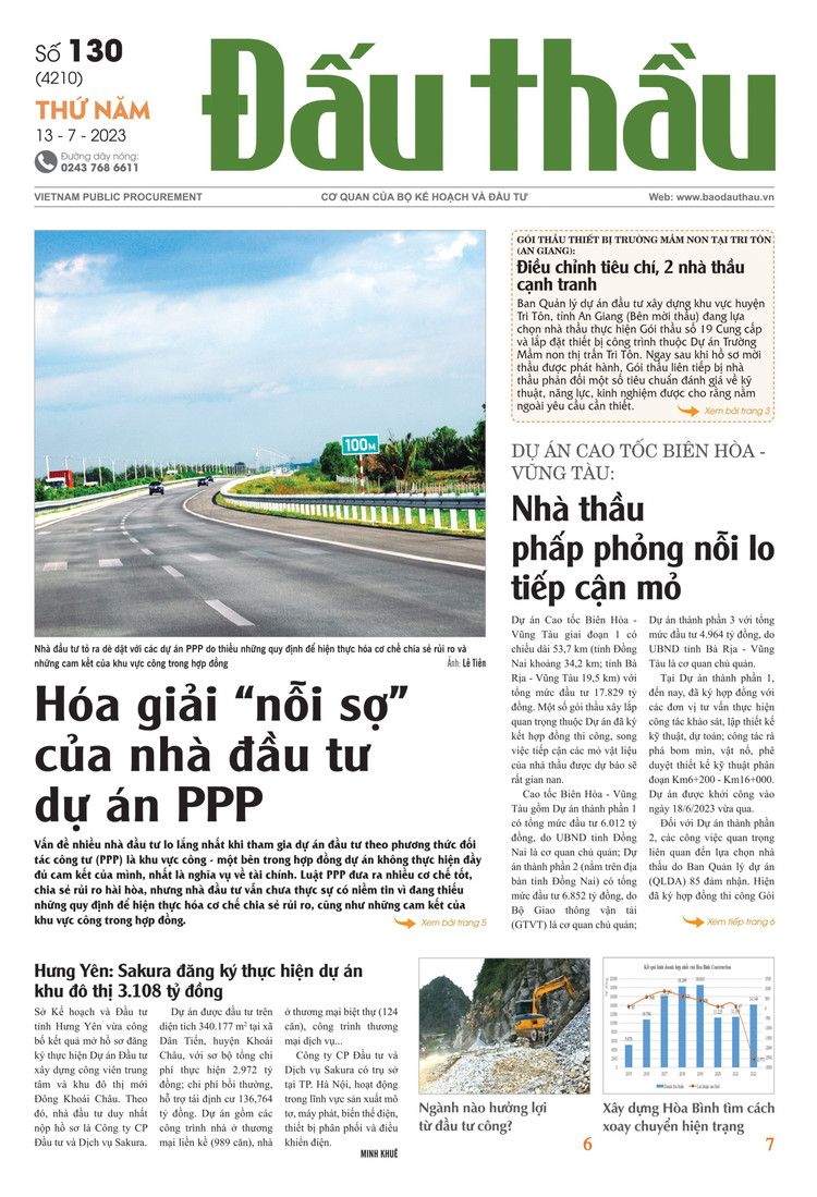 Báo Đấu thầu số 130 ra ngày 13/7/2023