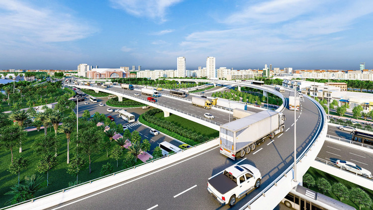 Phối cảnh nút giao thông Mỹ Thủy