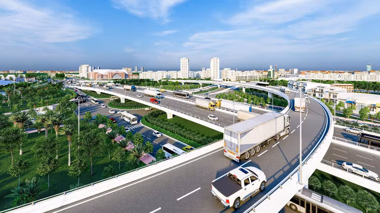 Phối cảnh nút giao thông Mỹ Thủy