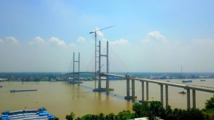  Tiến độ tổng thể Dự án Cầu Rạch Miễu 2 đã hoàn thành khoảng 95%