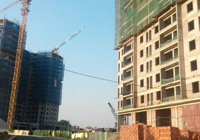  Nhiều dự án nhà giá rẻ phía Tây Hà Nội như Dự án The Golden An Khánh tăng mạnh giá bán thời gian gần đây. Ảnh: Nguyên Minh