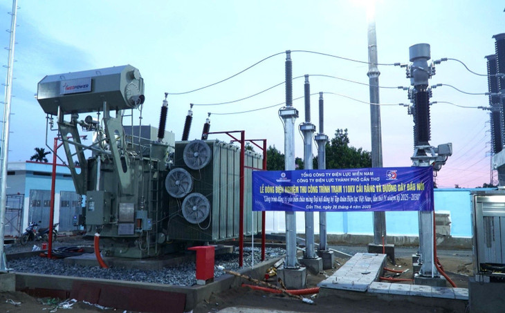 Trạm biến áp 110kV Cái Răng và Đường dây đấu nối (TP. Cần Thơ) đóng điện trước ngày 30/4/2025 2.jpg