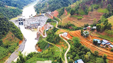 Dự án Thủy điện Sông Nhiệm 3 công suất 14,2 MW do Licogi 13 làm chủ đầu tư đang vận hành ổn định. Ảnh: Khánh Phan