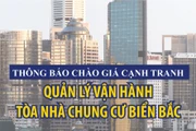 Thông báo chào hàng cạnh tranh Quản lý vận hành tòa nhà chung cư Biển Bắc