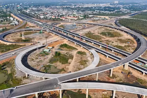Khu vực nút giao Long Thành kết nối với cao tốc Biên Hòa - Vũng Tàu. Ảnh VEC cung cấp