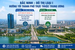 Bắc Ninh được công nhận đạt tiêu chí đô thị loại I