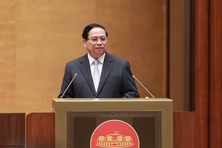 Thủ tướng Chính phủ Phạm Minh Chính quán triệt chuyên đề về nội dung chủ yếu của Chương trình hành động thực hiện Nghị quyết Đại hội XIV - Ảnh: VGP/Nhật Bắc