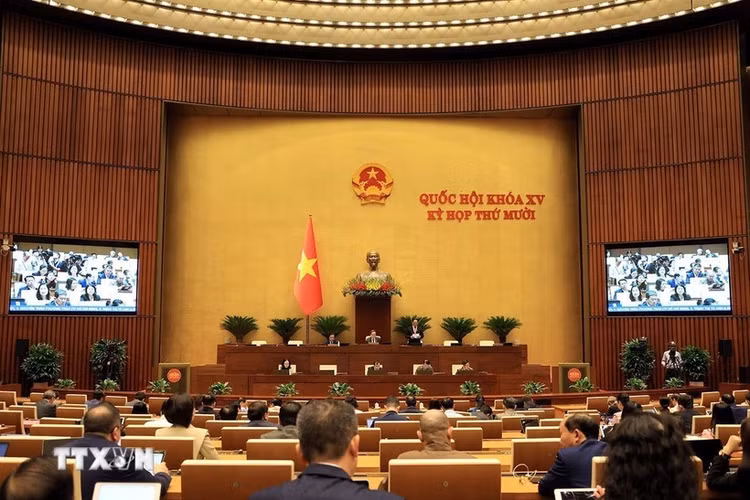 Quang cảnh Kỳ họp thứ 10, Quốc hội khoá XV. (Ảnh: Tuấn Anh/TTXVN)