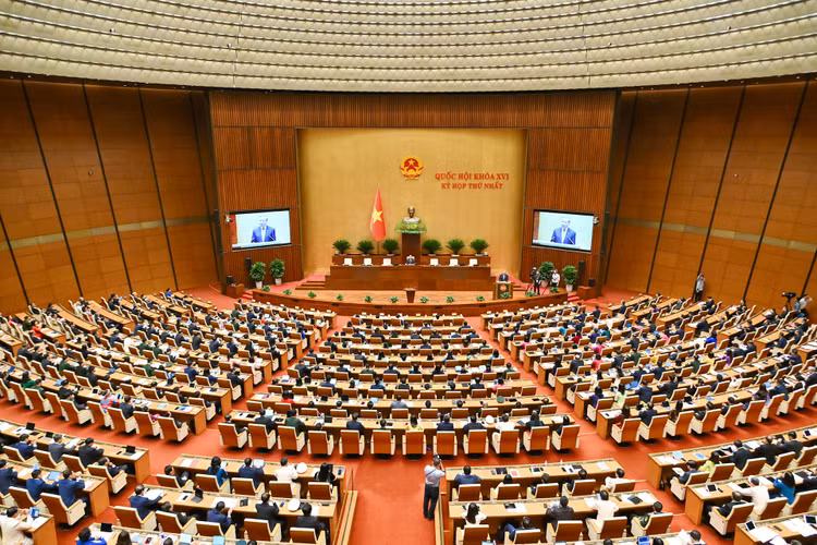 Phiên khai mạc Kỳ họp thứ Nhất, Quốc hội khóa XVI sáng 6/4- Ảnh: VGP