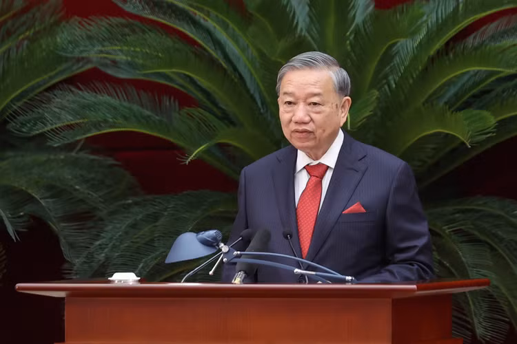 Tổng Bí thư Tô Lâm đã phát biểu khai mạc Hội nghị lần thứ 13, Ban Chấp hành Trung ương Đảng khoá XIII - Ảnh VGP/Nhật Bắc