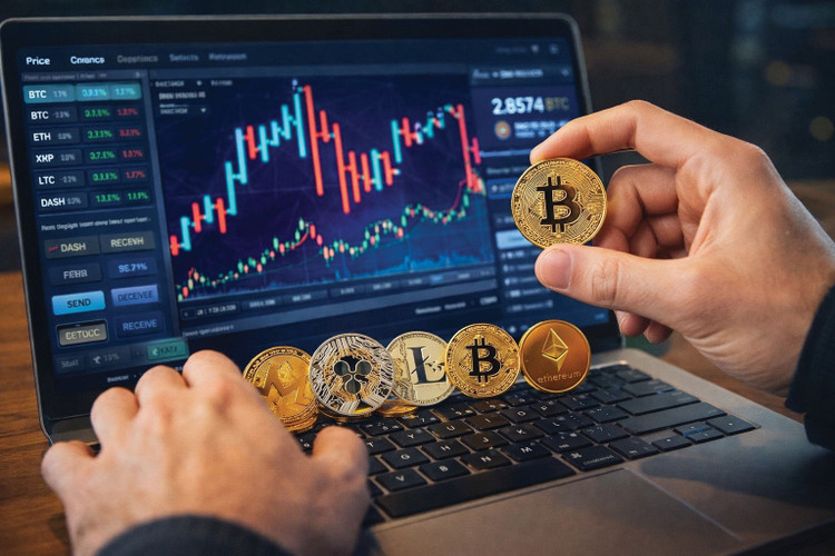 Theo Dự thảo, nhà đầu tư cá nhân giao dịch tài sản mã hóa sẽ phải nộp thuế thu nhập cá nhân với tỷ lệ 0,1% trên doanh thu chuyển nhượng từng lần. Ảnh: Nhã Chi AI