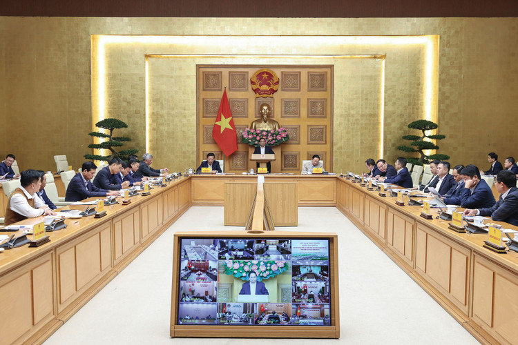 Thủ tướng Phạm Minh Chính chủ trì phiên họp thứ 22 của Ban Chỉ đạo Nhà nước các công trình, dự án quan trọng quốc gia, trọng điểm ngành giao thông vận tải. Ảnh: Quý Bắc