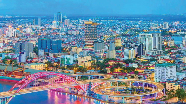 Dự báo đất xây dựng toàn đô thị của Hải Phòng (chưa bao gồm đất dành cho công trình hạ tầng đầu mối quy mô lớn) đến năm 2040 là khoảng 100.000 - 120.000 ha. Ảnh: Giang Chi