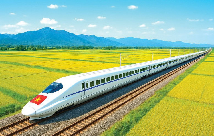 Dự án Đường sắt tốc độ cao trên trục Bắc - Nam đang bước vào giai đoạn nước rút của công tác chuẩn bị đầu tư. Ảnh: Phúc An AI