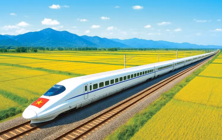 Dự án Đường sắt tốc độ cao trên trục Bắc - Nam đang bước vào giai đoạn nước rút của công tác chuẩn bị đầu tư. Ảnh: Phúc An AI