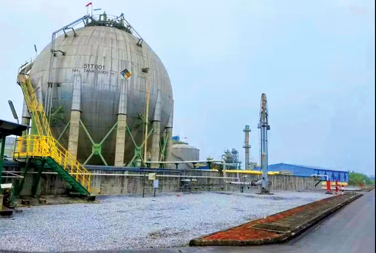 Dự án Đầu tư xây dựng, lắp đặt bồn chứa amoniac dung tích 5.000 m3 được thực hiện tại khu đất xây dựng Nhà máy sản xuất amon nitrat tại xã Nam Thái Ninh, tỉnh Hưng Yên. Ảnh minh họa: Phúc An