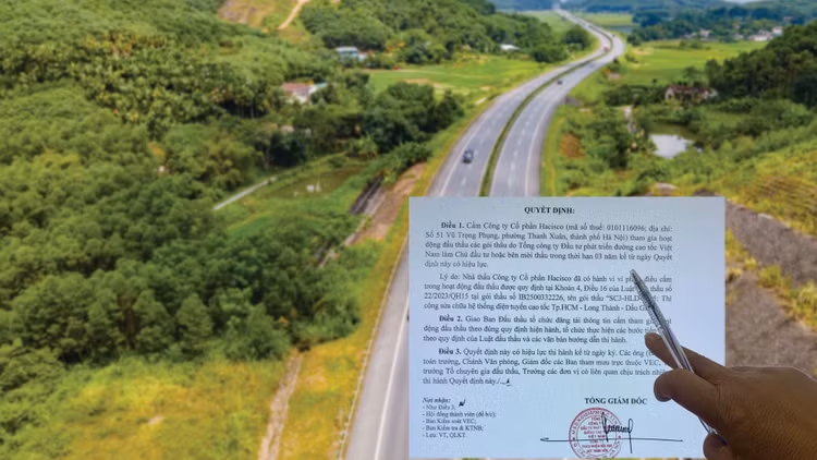 Công ty CP Hacisco từng trúng thầu thi công và lắp đặt công trình sửa chữa hư hỏng hệ thống thiết bị điện trên đường cao tốc tại VEC. Ảnh: Phú An