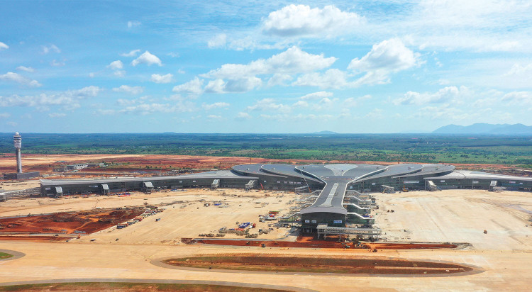 Lãnh đạo Chính phủ yêu cầu đẩy nhanh tiến độ triển khai Dự án sân bay Long Thành, bảo đảm khai thác đồng bộ trong tháng 6/2026. Ảnh: Lê Tiên